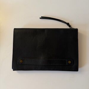 Black Leather dual / versatile clutch